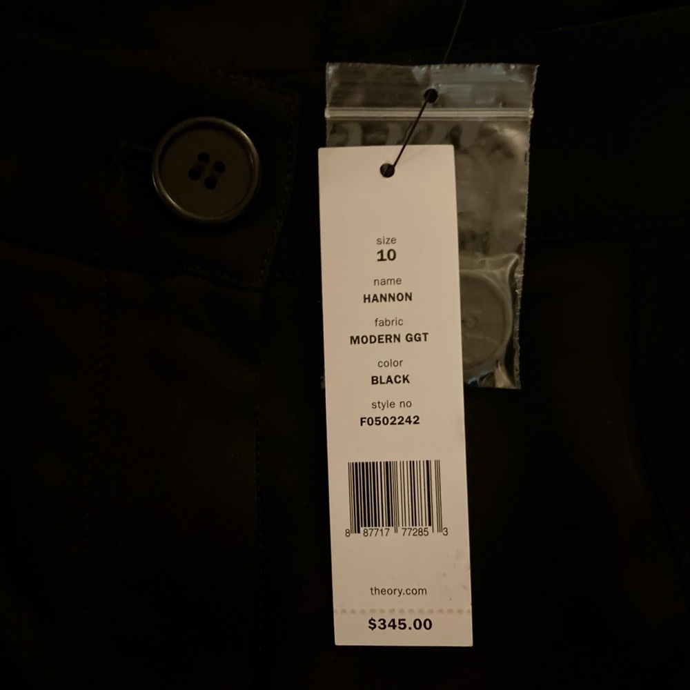 Theory Black Hannon Silk Cargo Pants - Picture 9 of 10